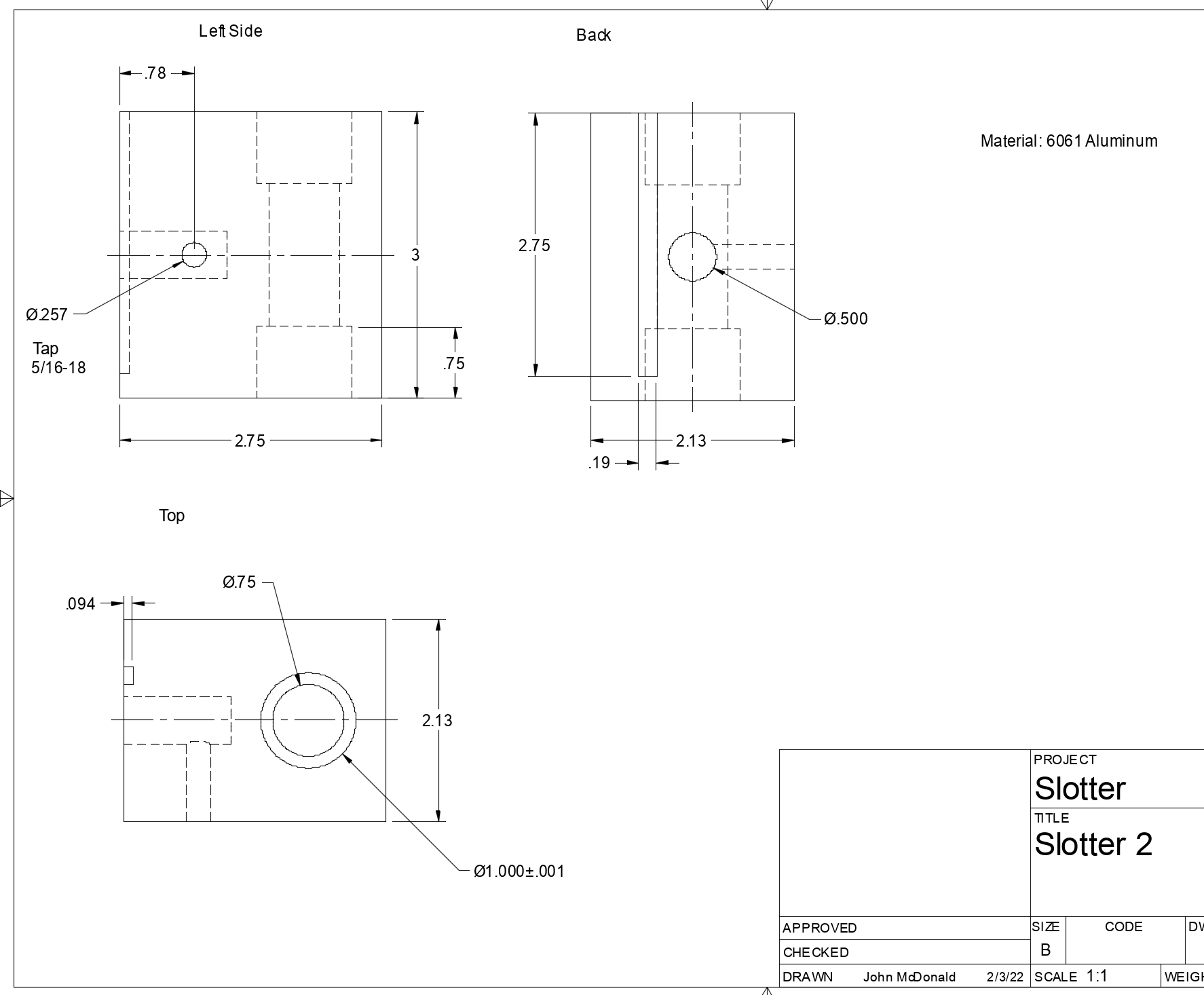 Plans for the main body